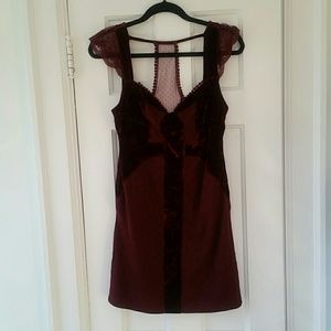 *Free People stunning lace knit and velvet dress